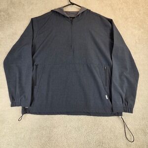 7 Diamonds Oxygenate Mens Large Gray Quarter Zip Hooded Pullover Jacket